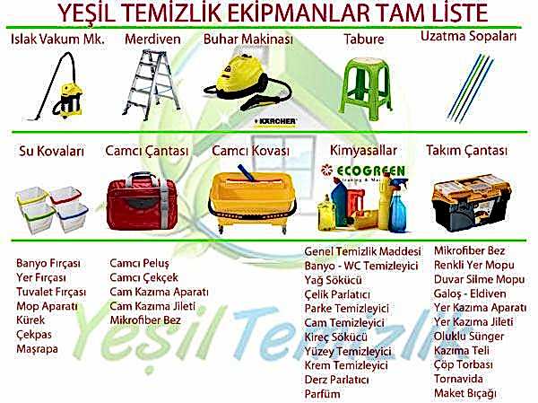 yeşil-temizlik-sirketi-malzeme-listesi